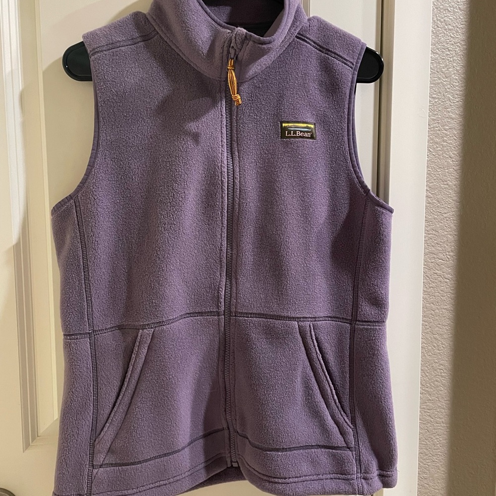 L.L. Bean Heathered Purple Fleece Vest